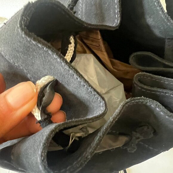 VINTAGE EMPORIO ARMANI SUEDE DRAWSTRING BUCKET BAG main image 4